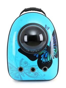 Blue butterfly upgraded side opening pet cat backpack 103-45017 www.chinagmt.com