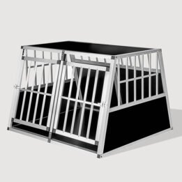 Aluminum Large Double Door Dog cage With Separate board 65a 104 06-0776 www.chinagmt.com