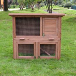Wholesale Large Wooden Rabbit Cage Outdoor Two Layers Pet House 145x 45x 84cm 08-0027 www.chinagmt.com