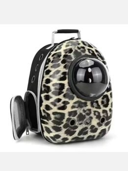 Sand leopard print upgraded side opening pet cat backpack 103-45009 www.chinagmt.com