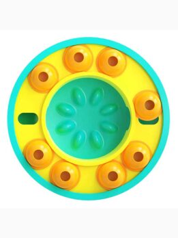 Wholesale Custome Interactive Cat Feeding Puzzle Toy with Rotating Food Dispenser