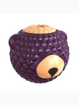 Raspberry Bear Treat-Dispensing Dog Toy with TPR+ABS Bite-Resistant Design