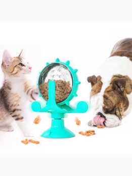 Wholesale Patented 360 Rotating Cat Treat Dispenser Toy with Bell